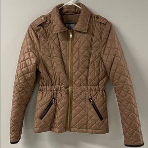 Krush Quilted Tan Puffer Jacket
